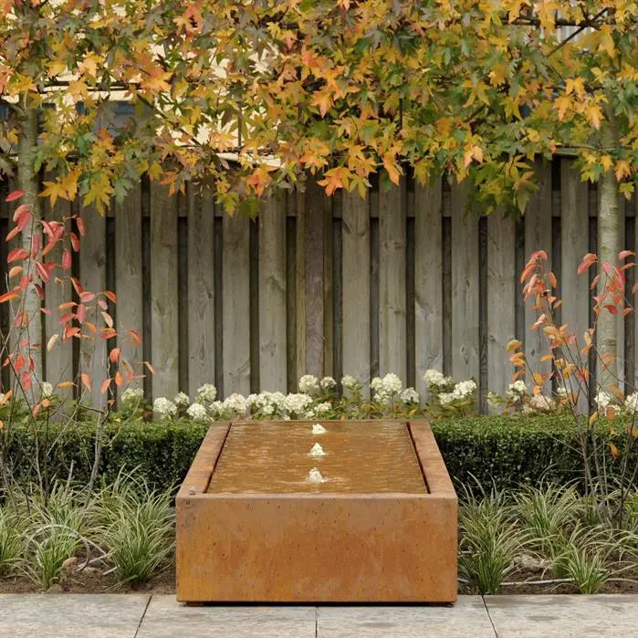 Watertafel in cortenstaal 3000x800x400