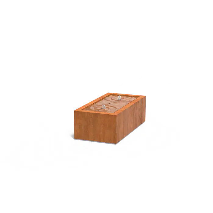 Watertafel in cortenstaal 1200x600x400