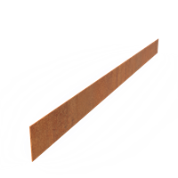 Rechte cortenstaal kantopsluiting - dikte 3mm, 15cm hoog
