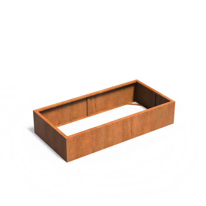 Moestuinbak cortenstaal 200x100x40cm